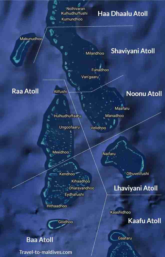 Noonu Atoll (Southern Miladhunmadulu ) Map