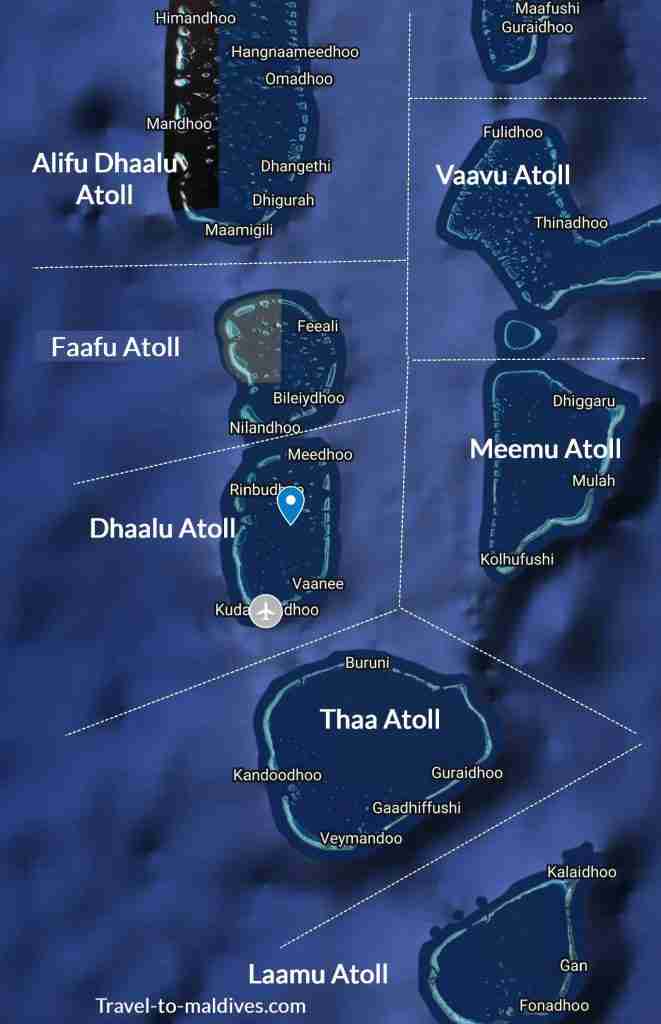 Dhaalu Atoll Map