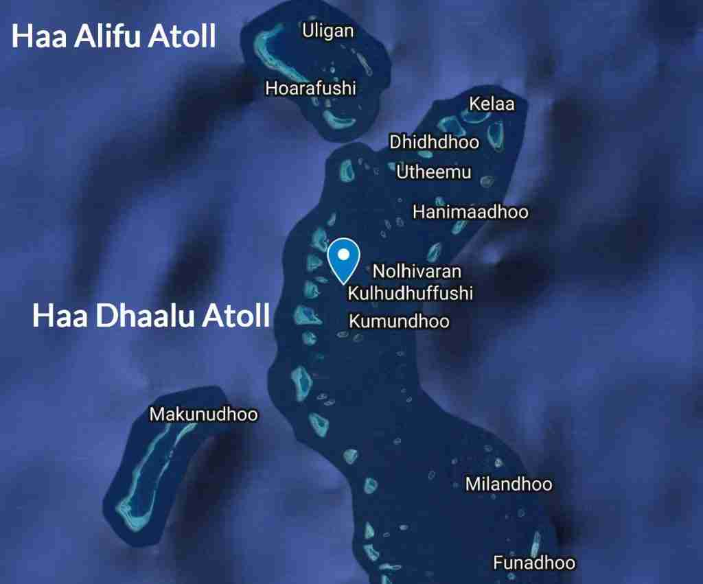 Haa Dhaalu Atoll Map