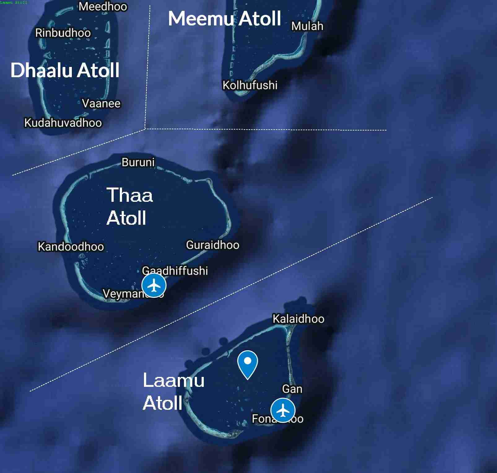 Laamu Atoll Map Geography and Location | Travel to Maldives